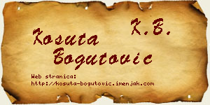 Košuta Bogutović vizit kartica